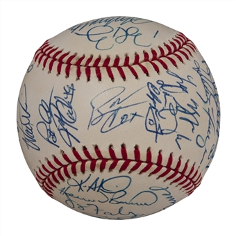 1999 Atlanta Braves World Series Team Signed Baseball (PSA/DNA Pre-Cert)